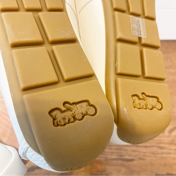 NWOT Coach | Women’s White Pebbled Leather Mavis Driving Loafer Size 6.5 - Picture 10 of 12